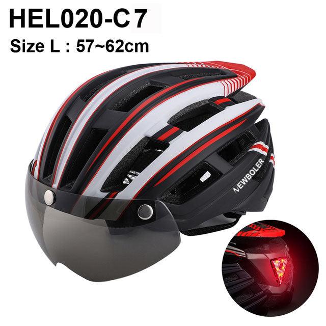 NEWBOLER Cycling Helmet Man Women LED Light Helmet Road Mountain Bike Helmet Lens For Riding Bicycle Sports Skateboard Scooter - Pogo Cycles