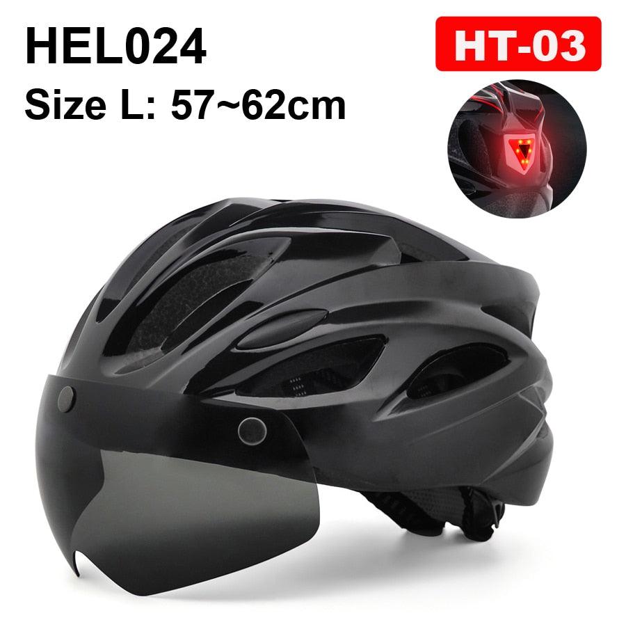 NEWBOLER Cycling Helmet Man Women LED Light Helmet Road Mountain Bike Helmet Lens For Riding Bicycle Sports Skateboard Scooter - Pogo Cycles