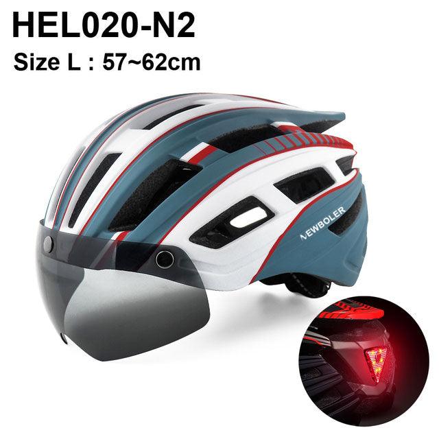 NEWBOLER Cycling Helmet Man Women LED Light Helmet Road Mountain Bike Helmet Lens For Riding Bicycle Sports Skateboard Scooter - Pogo Cycles