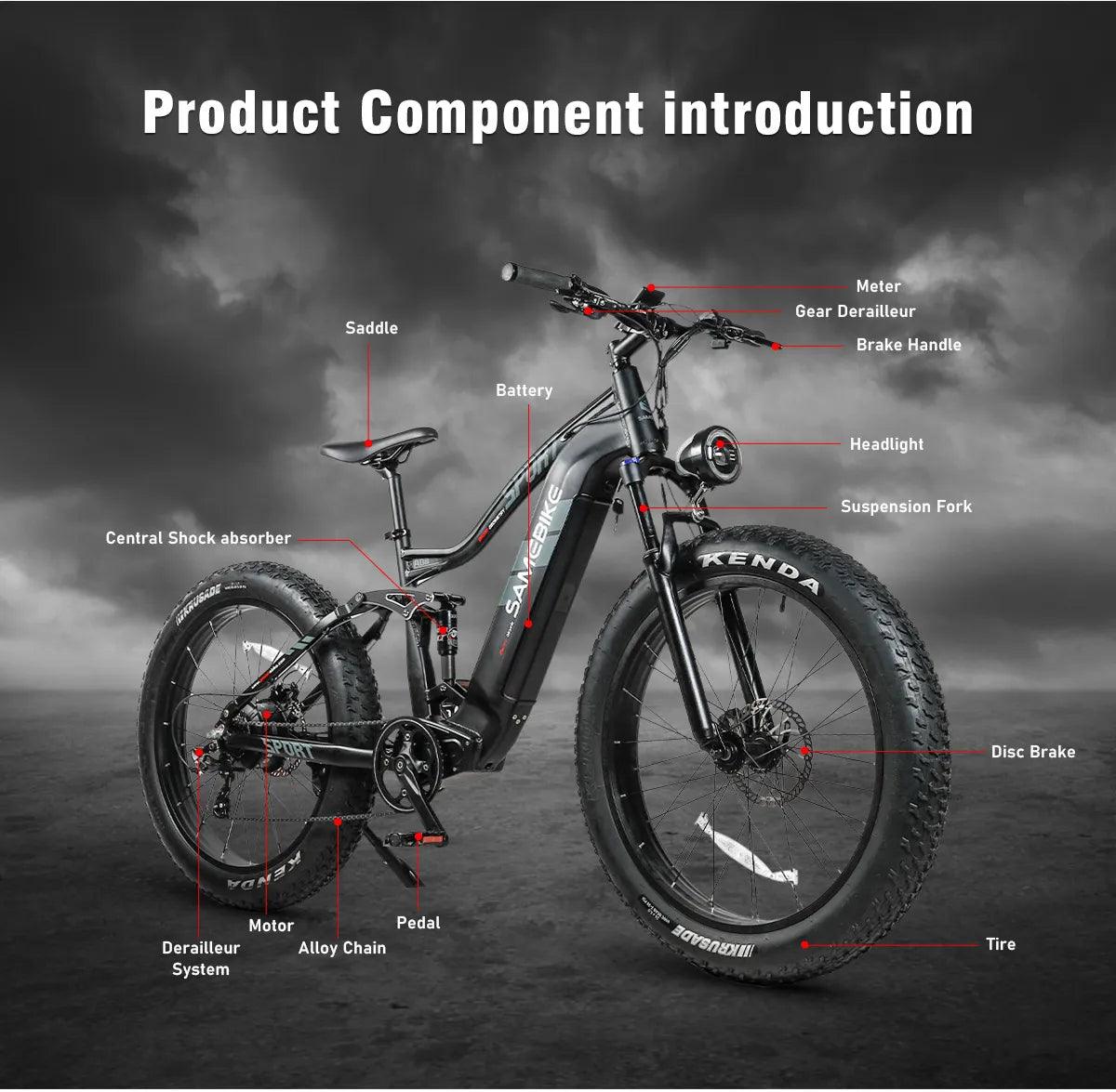 SAMEBIKE RS-A08 Mountain Electric Bike - Pogo Cycles