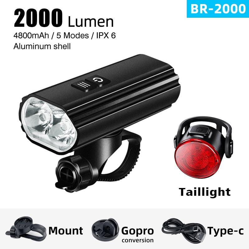 SoRider Bicycle Bike Light BR 2000 AI 1200 Lumens Lumen High Brightness Multi-Function Road MTB Cycling Safety Front Lights - Pogo Cycles