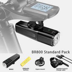 TOWILD BR800 Bike Light with Tail Light USB Rechargeable LED MTB Front Lamp Headlight Aluminum Flashlight Bicycle Light - Pogo Cycles