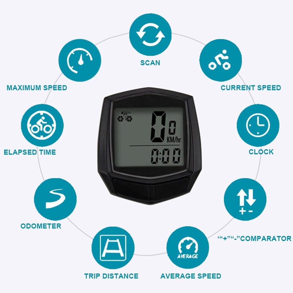 Universal Bicycle Computer Wired Speedometer Digital Waterproof Magnet Sensor Cycling Odometer Multi-Function Bike Accessories - Pogo Cycles