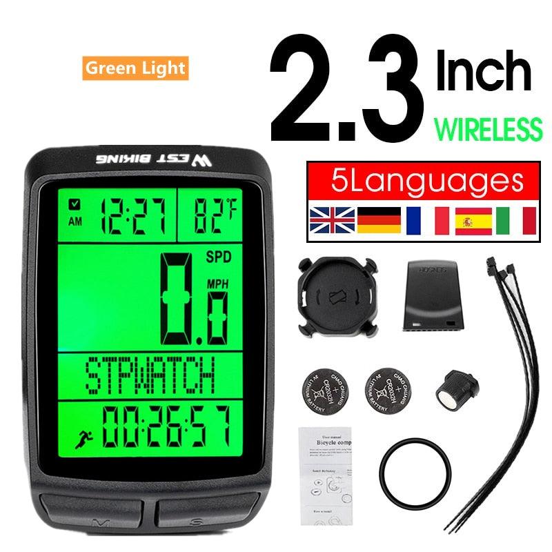 WEST BIKING Bicycle Cycling Computer Wireless Wired Waterproof digital Bike Speedometer Odometer - Pogo Cycles