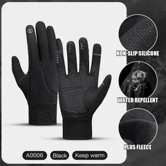 Winter Gloves Men Cycling Bike Women Thermal Fleece Cold Wind Waterproof Touch Screen Bicycle Warm Outdoor Running Skiing Mitten - Pogo Cycles