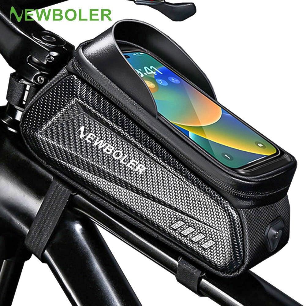 NEWBOLER Bike Bag 2L Frame Front Tube Cycling Bag Bicycle Waterproof Phone Case Holder 7.2Inches Touchscreen Bag Accessorie - Pogo Cycles