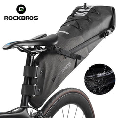 ROCKBROS Bike Bag Waterproof Reflective 10L Large Capacity Saddle Bag Pogo Cycles